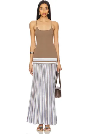 FAITHFULL THE BRAND Citara Maxi Dress in - Brown. Size L (also in XL).