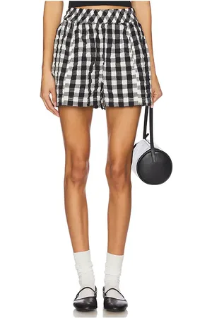 Free People Get Free Seersucker Pull On in - Black,White. Size L (also in M, S, XL, XS).