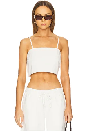 LnA Camille Crop Tank in - White. Size L (also in M, S).