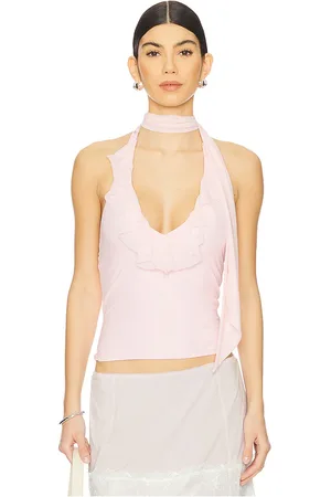 MAJORELLE Clara Top in - Pink. Size L (also in M, S, XL, XS).