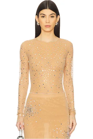 Des Phemmes Full Crystal Bodysuit in - . Size 38/XS (also in 40/S, 42/M).