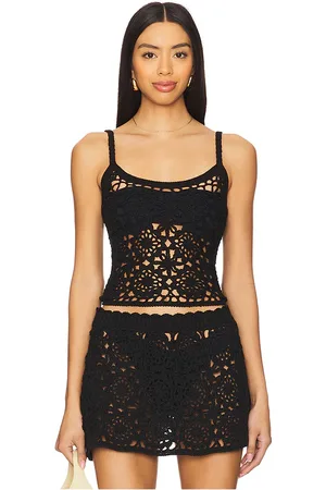Frankies Bikinis Seaside Crochet Tank in - . Size L (also in M, S, XL, XS).