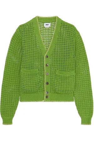 Obey Ethan Cardigan in - Green. Size L (also in M, S).