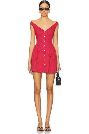 Frankies Bikinis Charlotte Dress in - Red. Size L (also in XL).