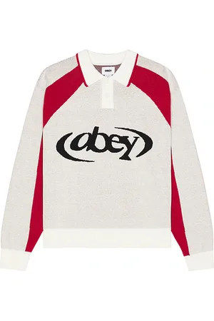 Obey Soccer Polo Sweater in - White. Size L (also in M, S, XL/1X).