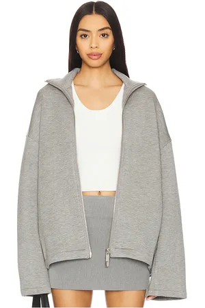 REMAIN Soft Zipped Jacket in - Grey. Size 32 (also in 34, 36, 38, 40).