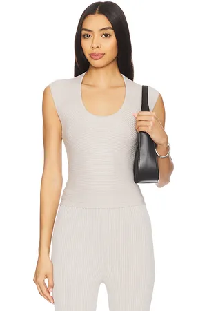 REMAIN Rib Knit Top in - Grey. Size 34 (also in 36).