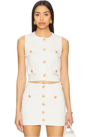BLANK NYC Denim Top in - Cream. Size L (also in M, S, XS).