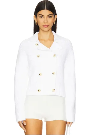 Vince Double Breasted Sweater Jacket in - White. Size L (also in M, S, XL, XS).