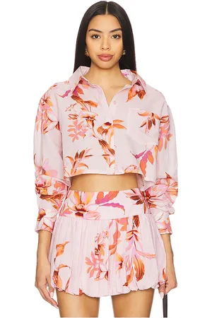 ROCOCO SAND Crop Shirt in - Pink. Size L (also in M, S, XL, XS, XXS).