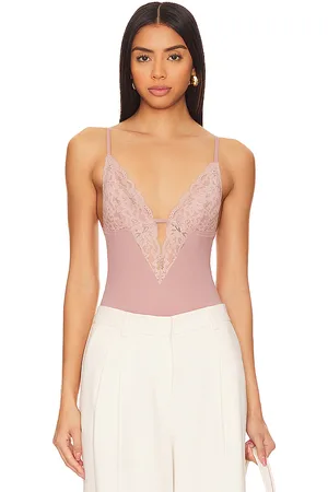 FLEUR DU MAL Charlotte Bodysuit in - Mauve. Size L (also in XS).