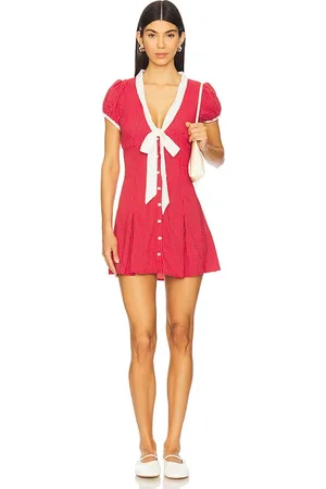 Frankies Bikinis Manhattan Crepe Dress in - Red. Size M (also in L).