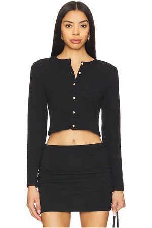 La Porte Lauren Swim Cardigan in - Black. Size L (also in M, S, XL, XS).