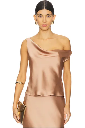 Norma Kamali Maria Drop Shoulder Top in - Tan. Size L (also in M, S).