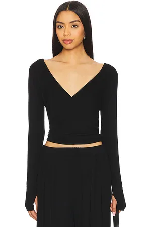 Michael Lauren Aziel Long Sleeve Cross Front Top in - . Size L (also in M, S, XS).