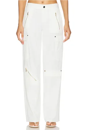 ALICE+OLIVIA Milo High Rise Balloon Leg Cargo Pant in - White. Size 0 (also in 10, 12, 2, 4, 6, 8).