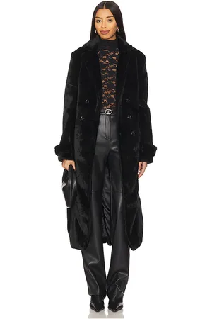 Bardot Faux Fur Trench Coat in - . Size L (also in S, XL, XS).