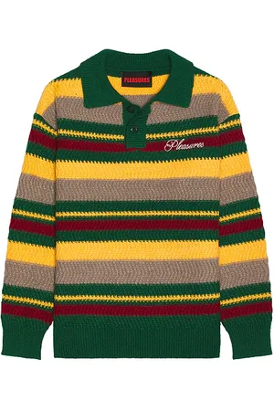 Pleasures Cooper Polo Sweater in - Yellow, . Size M (also in XL/1X).
