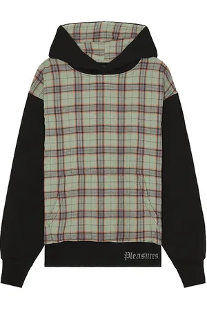 Pleasures Career Contrast Plaid Hoodie in - . Size L (also in M, S, XL/1X).