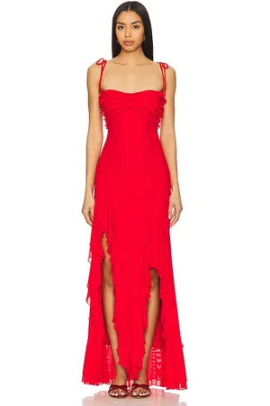 MAJORELLE Charrisse Gown in - Red. Size L (also in M, S, XL, XS, XXS).