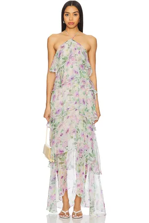 ELLIATT Mirabelle Dress in - Purple, Sage. Size L (also in M, S, XL, XS).