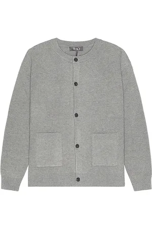 WAO Wool Blend Round Neck Cardigan in - . Size L (also in M, S, XL/1X).