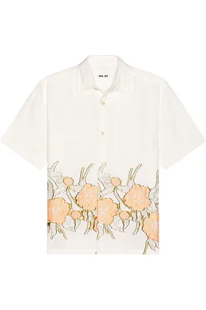 NN.07 Freddy Shirt in - White. Size L (also in M, XL/1X).