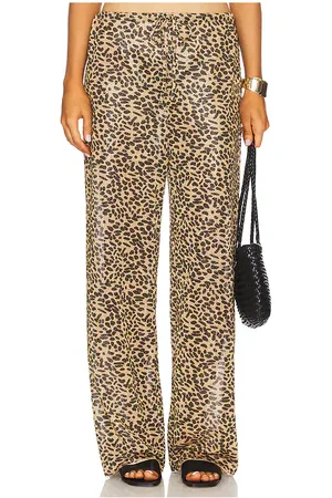 Oseree Animalier Pants in - Brown. Size M-L (also in S-M).
