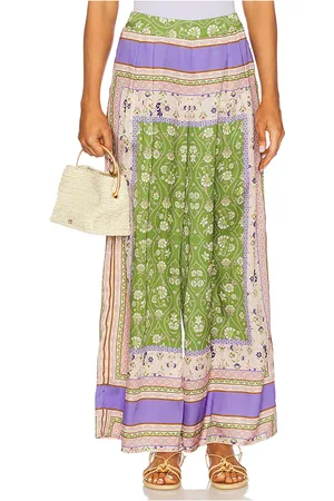 MISA Selena Pants in - Green,Beige. Size L (also in M, S, XL, XS).