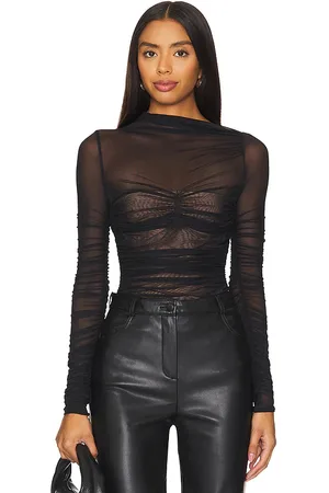 SER.O.YA Mila Ruched Bodysuit With Asymetric Neck in - . Size S (also in XS).