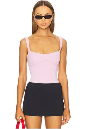 GOOD AMERICAN Scuba Sweetheart Tank Bodysuit in - Pink. Size L (also in M, S, XL/1X, XS, XXL/2X, XXXL/3X).