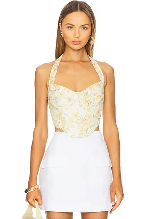 Bardot Pollie Halter Corset Top in - Yellow. Size 8 (also in 10).