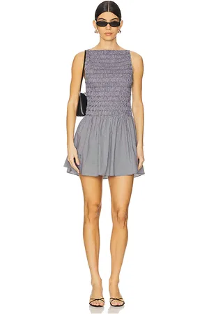 FAITHFULL THE BRAND Noa Mini Dress in - Black. Size L (also in XS).