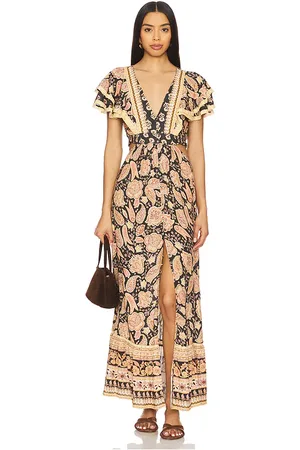 SPELL Marmont Revelry Dress in - Black,Beige. Size L (also in M, S, XL, XS, XXL).