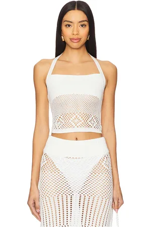 Frankies Bikinis Orchard Crochet Halter Top in - . Size L (also in M, S).