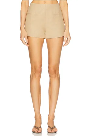FAITHFULL THE BRAND Florine Mini Shorts in - Tan. Size L (also in M, S, XL).