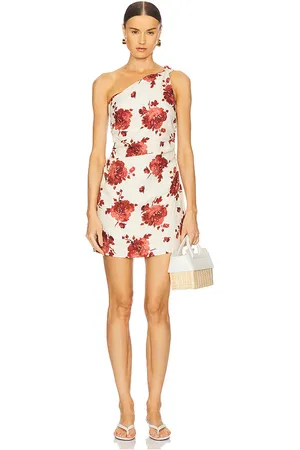 FAITHFULL THE BRAND Marga Mini Dress in - Ivory. Size L (also in M, S, XL, XS).