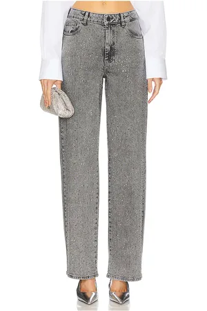 Gestuz Zauma High Waisted Jeans in - Grey. Size 25 (also in 26, 27, 28, 29).