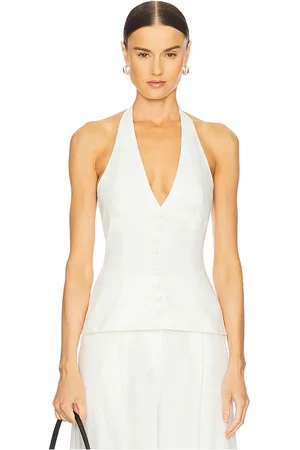 FAITHFULL THE BRAND Marie Top in - Ivory. Size L (also in M, S, XS).