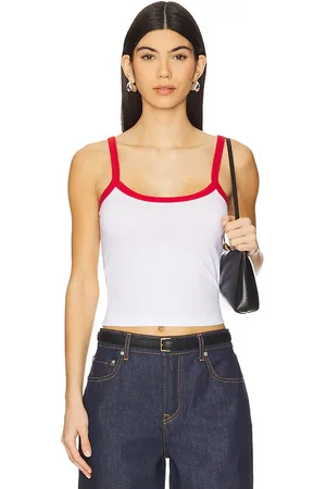 GRLFRND Cami Top in - White. Size L (also in M, S, XL, XS, XXS).