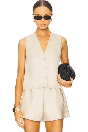 Ivy & Oak Tala Ann Linen Vest in - Cream. Size 38 (also in 40).