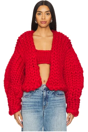 Hope Macaulay Colossal Knit Jacket in - Red. Size M/L (also in S/M).