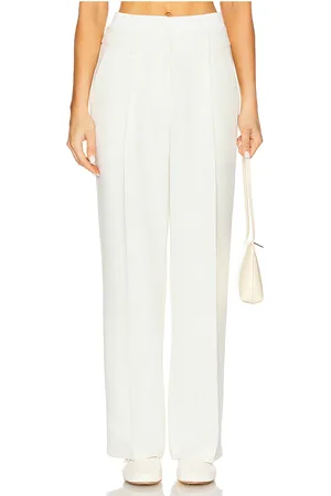 4th & Reckless Georgia Contrast Waist Trouser in - Ivory. Size M (also in S, XS).
