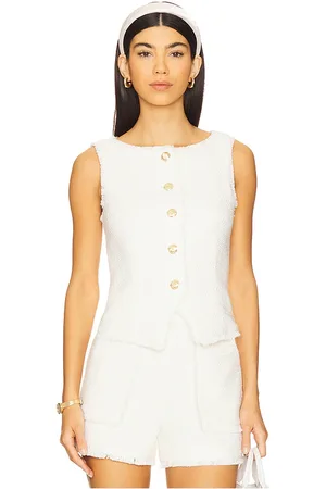 Cinq A Sept Boucle Camen Vest in - White. Size L (also in S).