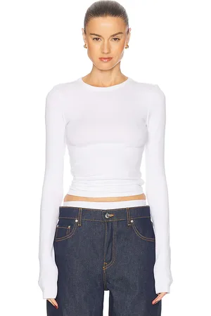 GRLFRND Crew Neck Extra Long Sleeve Tee in - . Size L (also in M, S).
