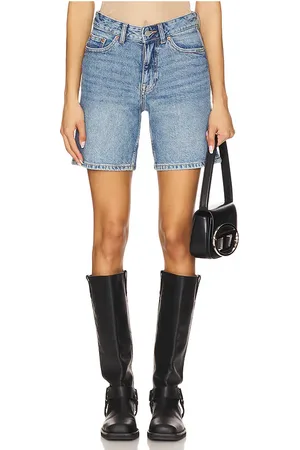 Dr Denim Arch Shorts in - Blue. Size 24 (also in 25, 26, 27, 28, 29, 30, 31).