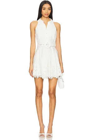 HEMANT AND NANDITA Short Dress With Buckle Belt in - White. Size L (also in M).