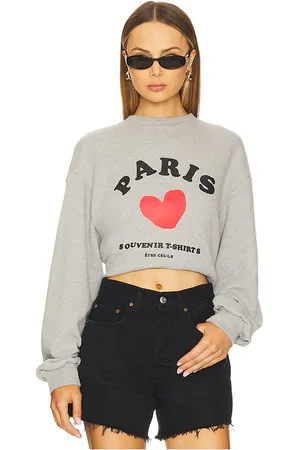 Être Cécile Paris Souvenir Boyfriend Sweatshirt in - Grey. Size L (also in M, S, XL, XS).