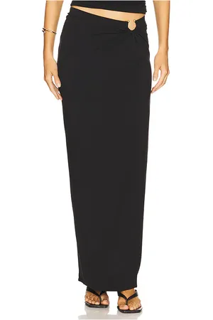 GOOD AMERICAN Stretch Jersey Maxi Skirt in - Black. Size L (also in M, S, XS, XXL/2X, XXXL/3X).
