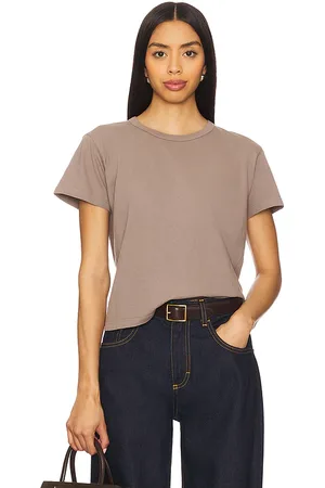 Leset The Margo Top in - Taupe. Size L (also in M, S, XS).